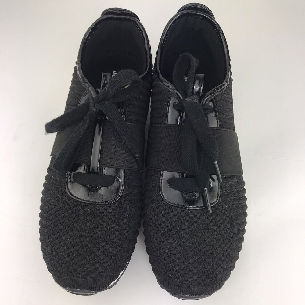 Just Fab Womens‎ Sneakers Black Knit Size 9